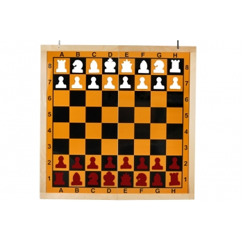 MAGNETIC PIECES for DEMO chessboard white/red